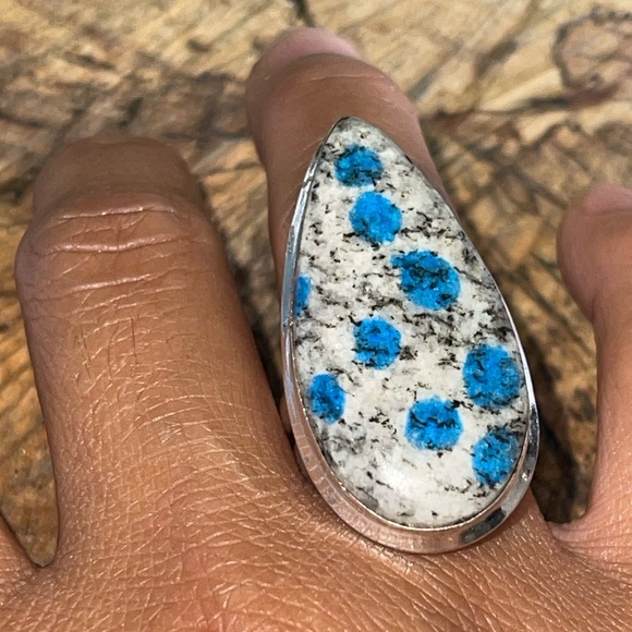 K2 Azurite Ring Size 8 - Picture 5 of 7